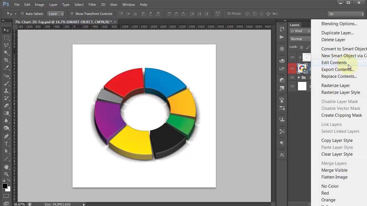 Photoshop 3D Pie Chart Generator
