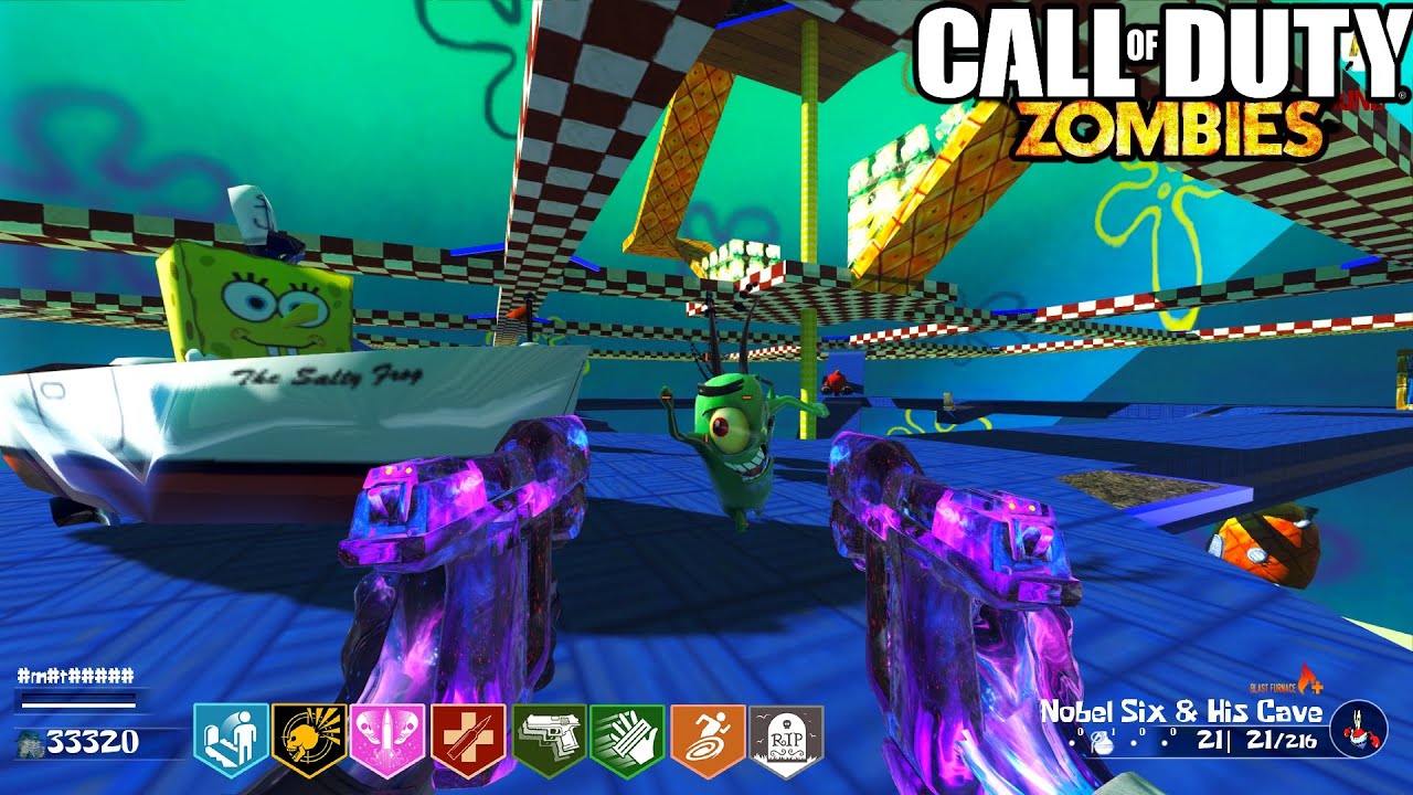 EL RETO DE OCTOGONAL ASCENSION DE BOB ESPONJA CUSTOM ZOMBIES | BLACK OPS 3 ZOMBIES