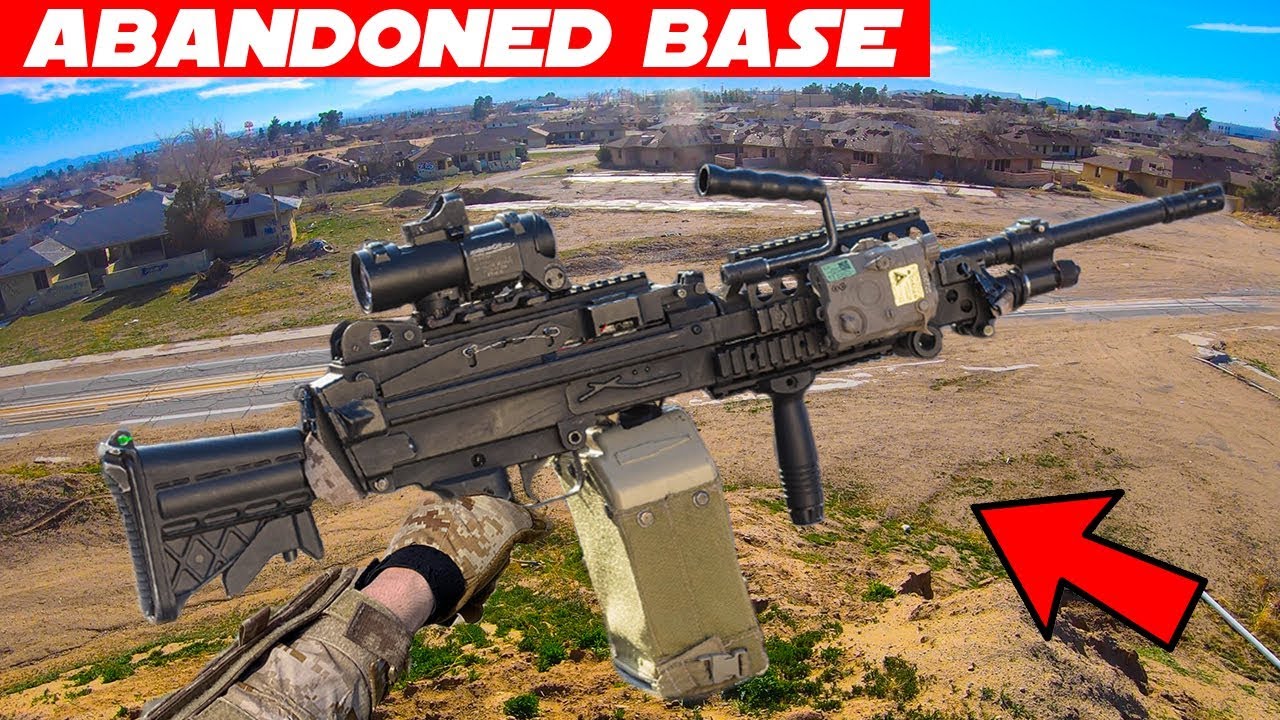 Заброшенная военная база Airsoft Gameplay! (LMG POWER)