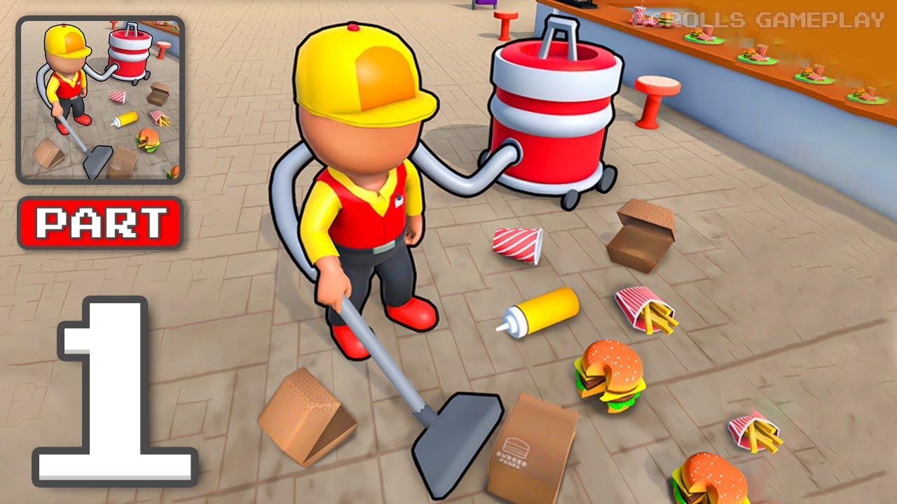 Clean Up Crew Restaurants Rush - Gameplay Walkthrough Part 1 - Be the Clean-Up Hero (iOS, Android)