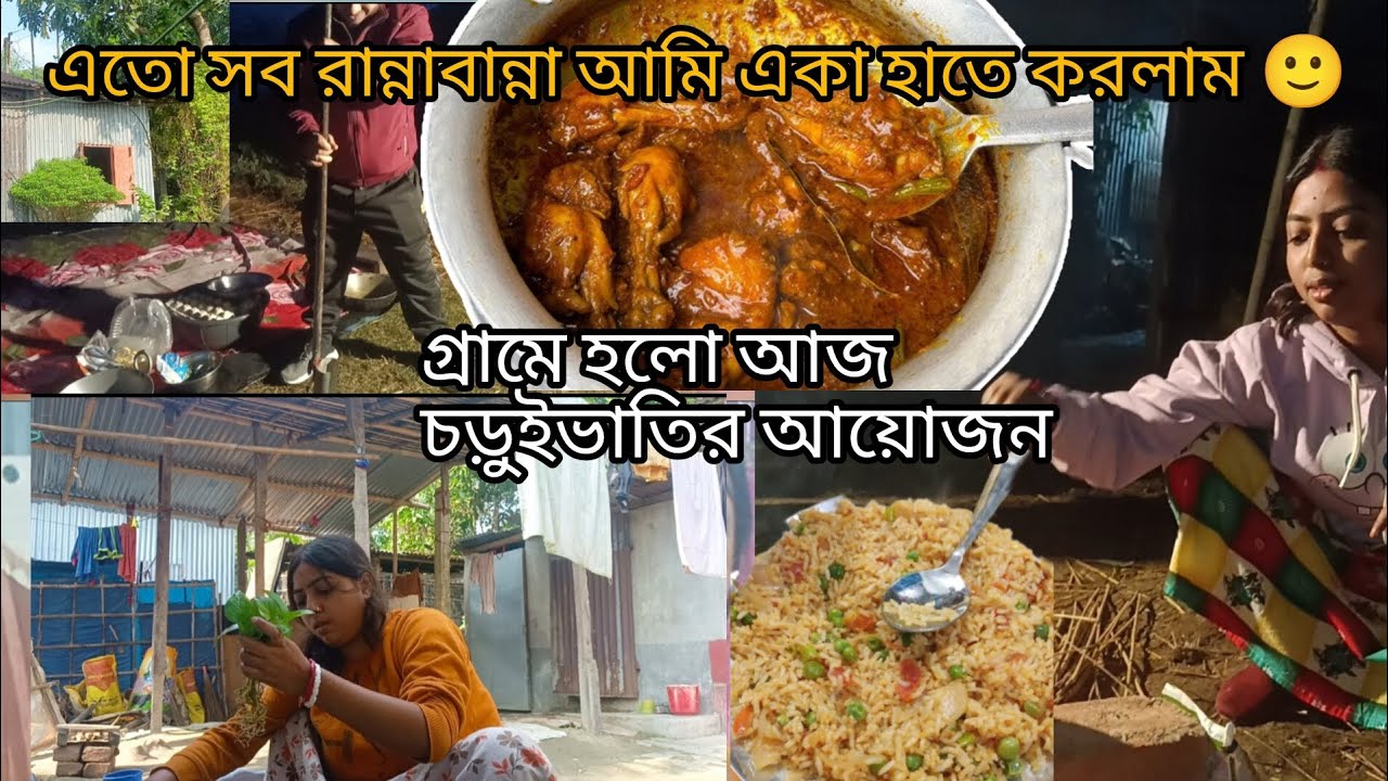 পুরো বাড়ির সবাই মিলে আজ বাড়িতে করলাম চড়ুইভাতি, আর সাথে নানা রকম রান্নাবান্না 