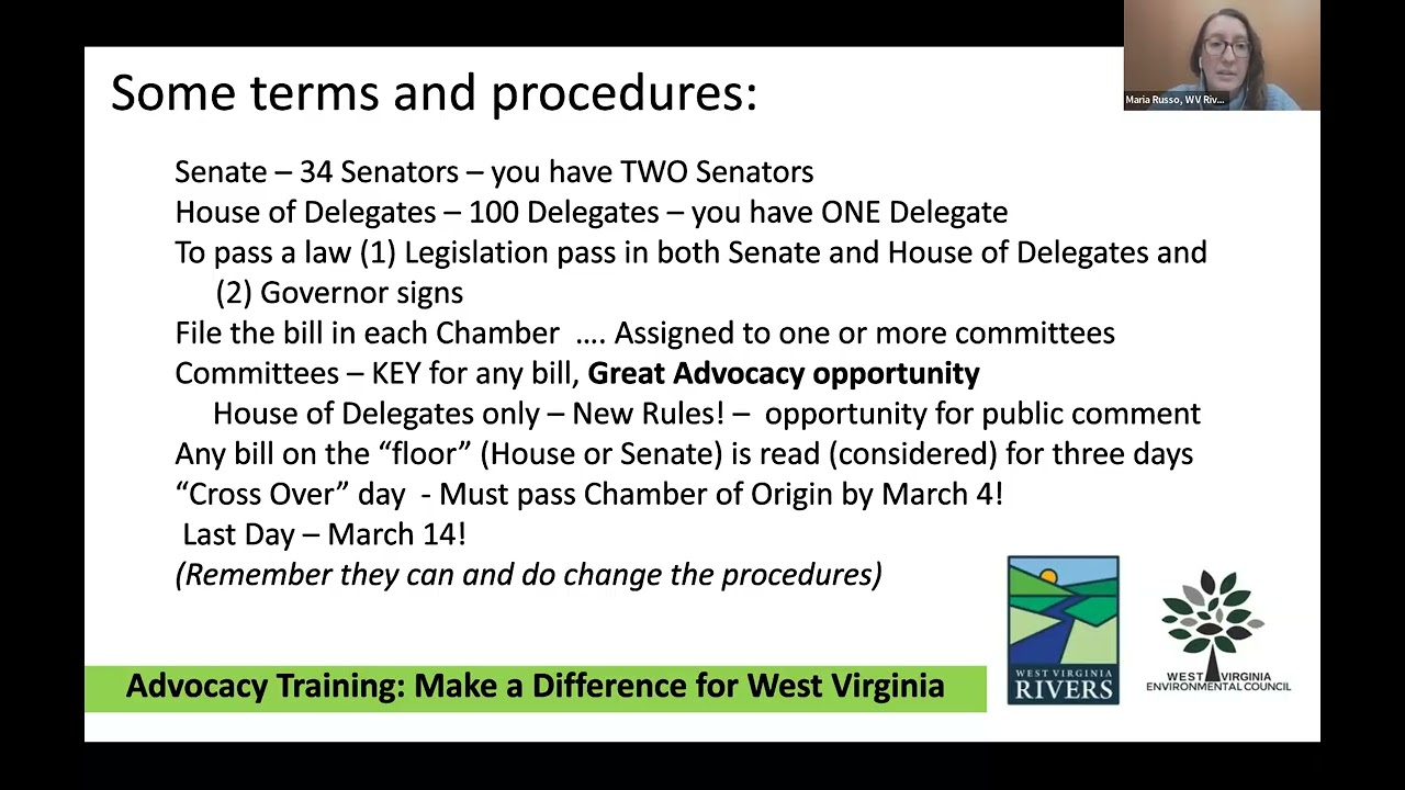 2026 Advocacy Training Session with WV Rivers Coalition