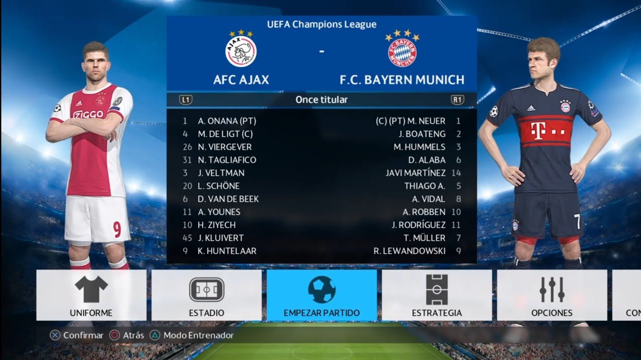 PRO EVOLUTION SOCCER 2018 Ps4 Gameplay Ajax vs Bayern Munich Uefa Champions League