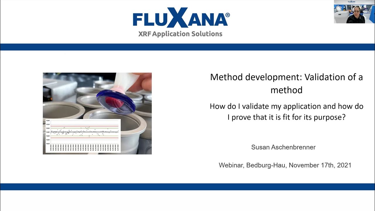FLUXANA Webinar Method development: Validation of a method from November 17th, 2021