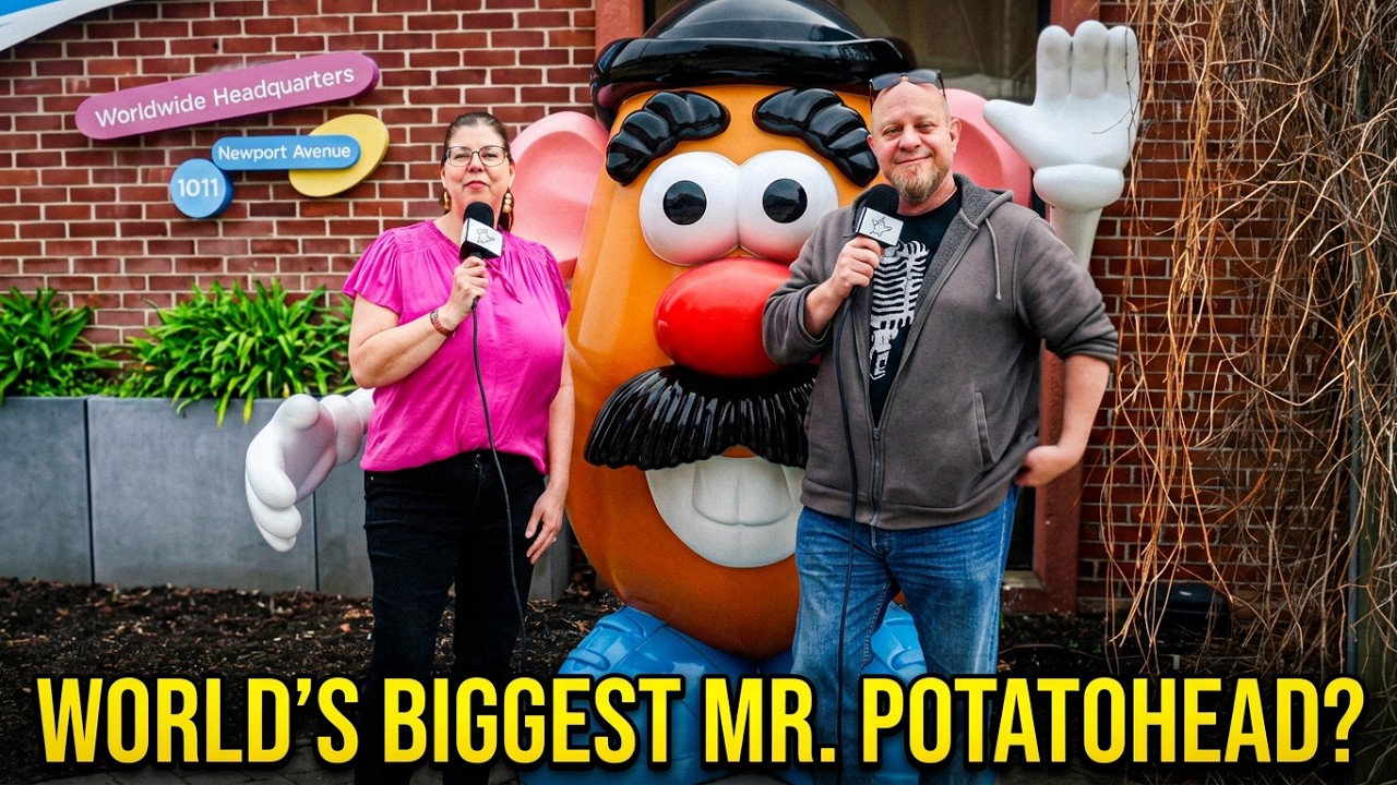 Another a-peeling FIELD REPORT in RI  to find the Mr & Ms Potato Head at the Hasbro Headquarters. 
