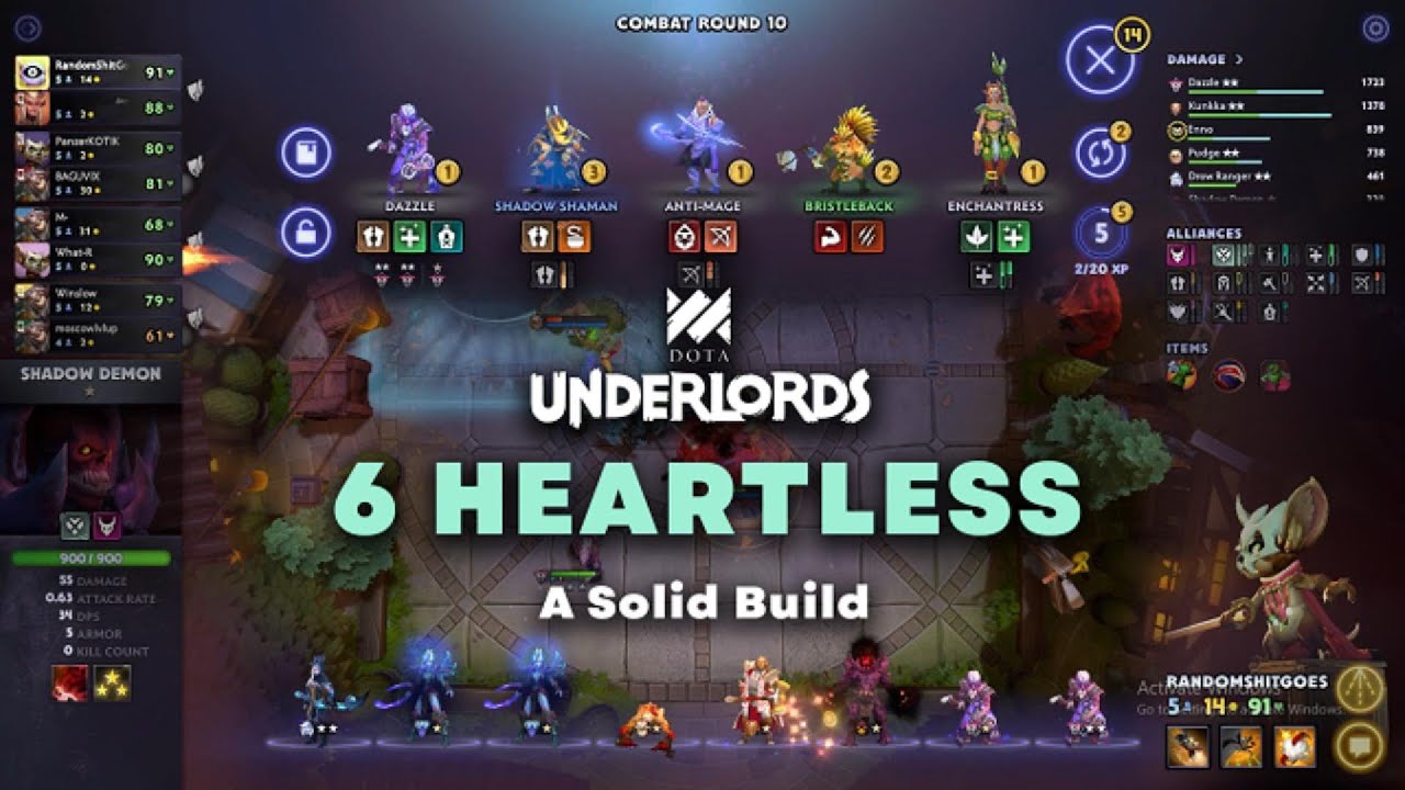 Dota Underlords Gameplay 2024 | LEVEL 10 WITH SIX HEARTLESS BUILD SURE WIN