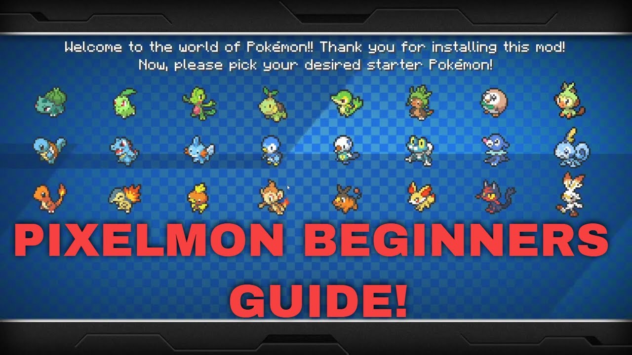 Minecraft Pixelmon Mod Getting Started Guide