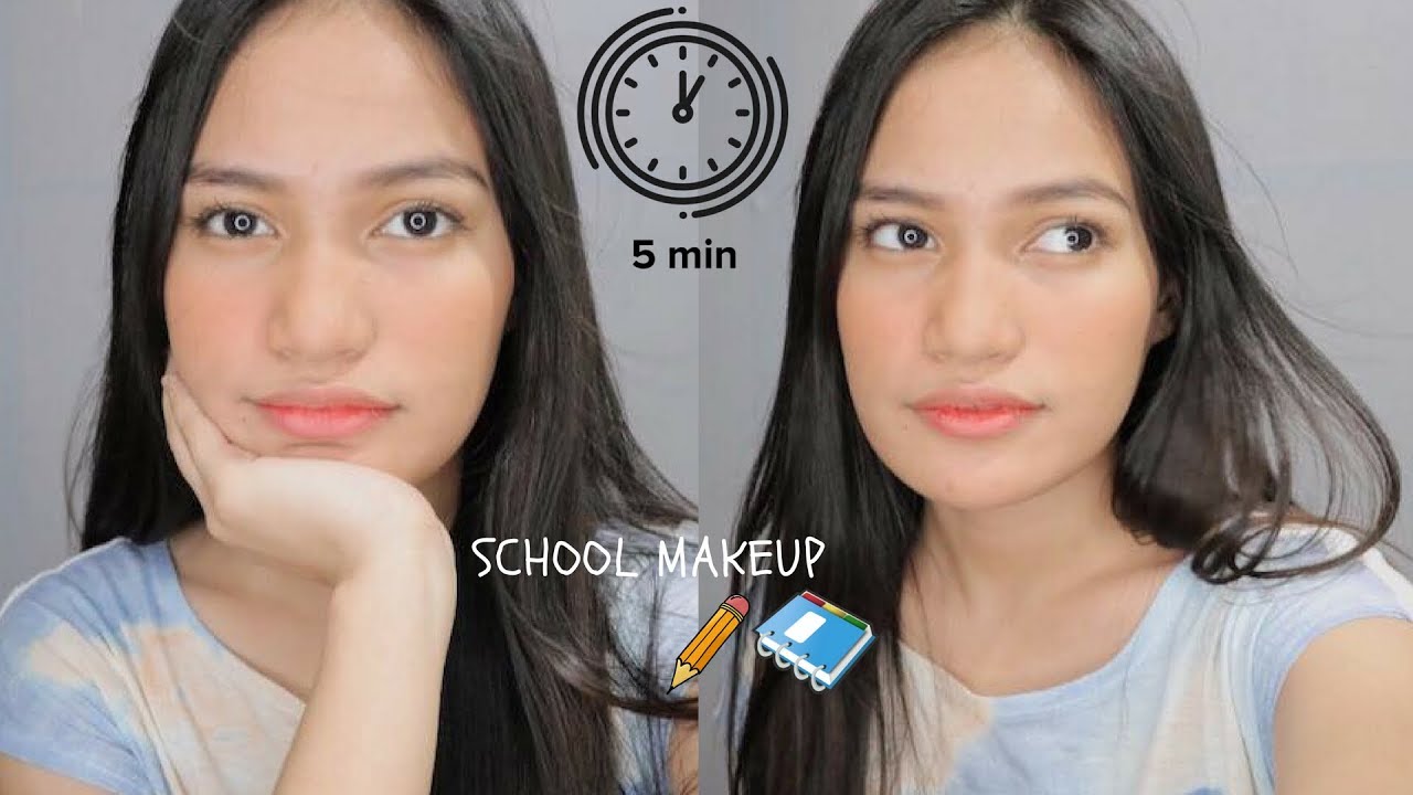 5 Minute makeup for SCHOOL (drugstoremakeup!) | Philippines