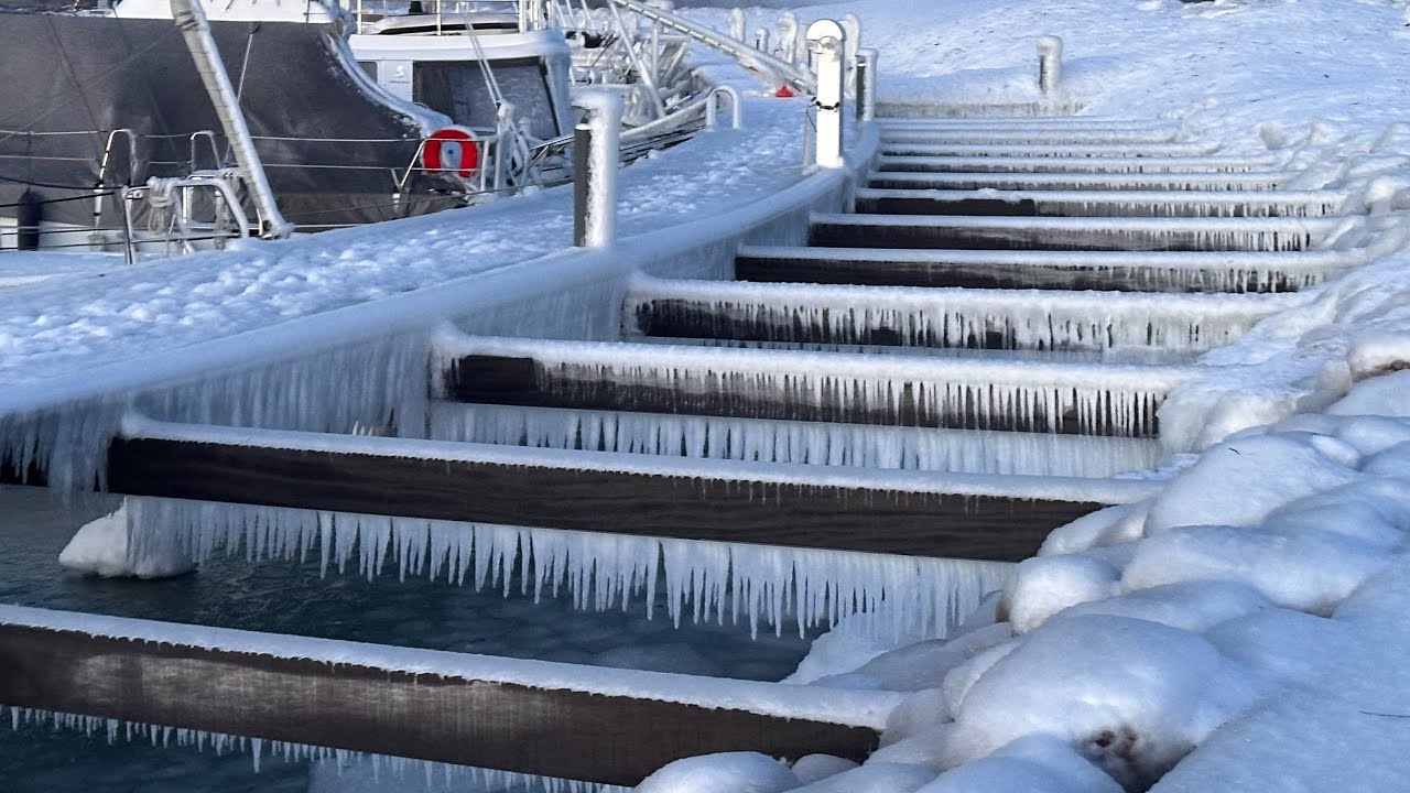 Frosten har fat i Kerteminde Havn🥶🥶🥶
