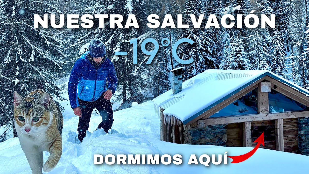 NOS COBIJAMOS DE LA NIEVE EN UNA CABA&Ntilde;A | #18 VUELTA al MUNDO en AMBULANCIA
