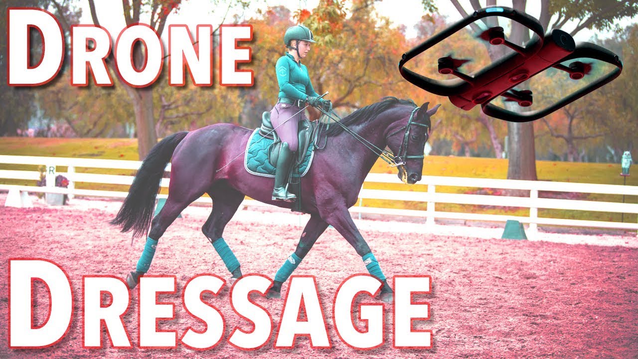 Drone Chases Horse during Dressage