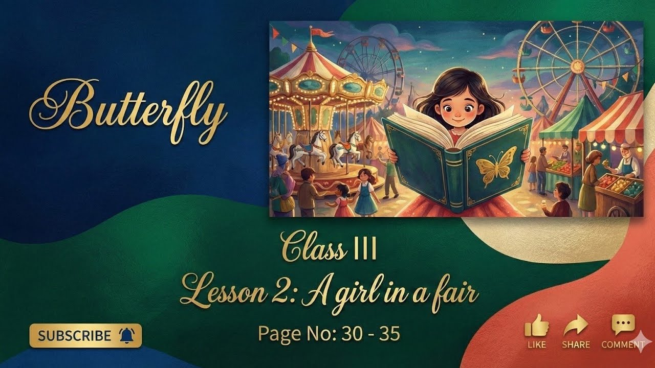 Class 4| English| Butterfly 🦋| Lesson -2|A Girl in a Fair| Page -(30 to 35) #esho_amra_shikhi
