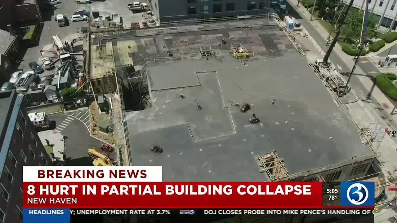 8 hurt in partial collapse at building under construction