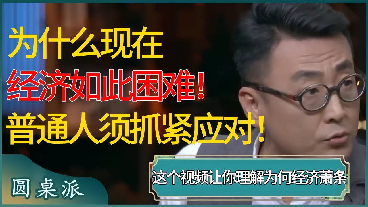 为什么现在经济形势如此困难！这个视频让你理解为何经济萧条，普通人必须抓紧应对！ #窦文涛 #梁文道 #马未都 #周轶君 #马家辉 #许子东 #圆桌派 #圆桌派第七季