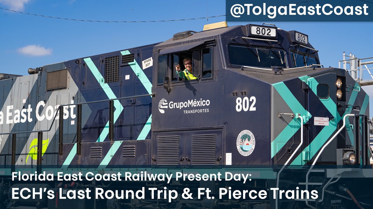 Florida East Coast Railway Present Day: ECH's Last Round Trip & Fort Pierce Trains!