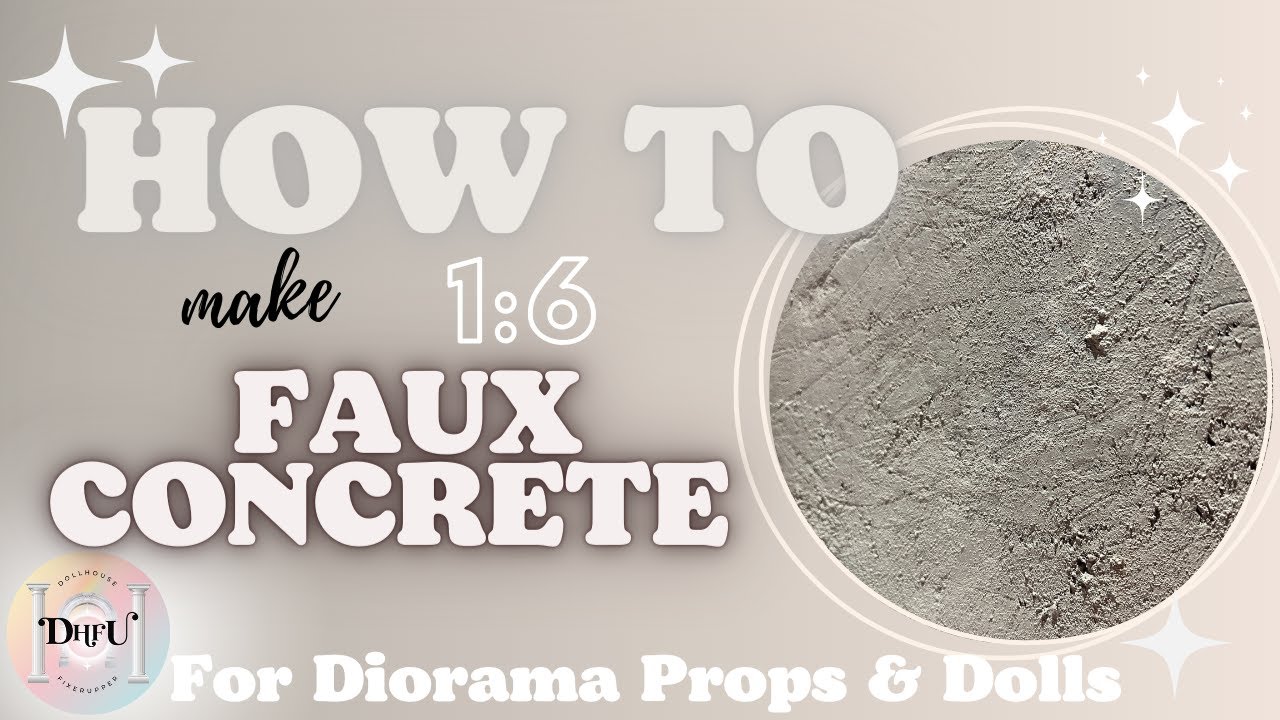 HOW TO: Faux Concrete Wall - Diorama or Doll prop