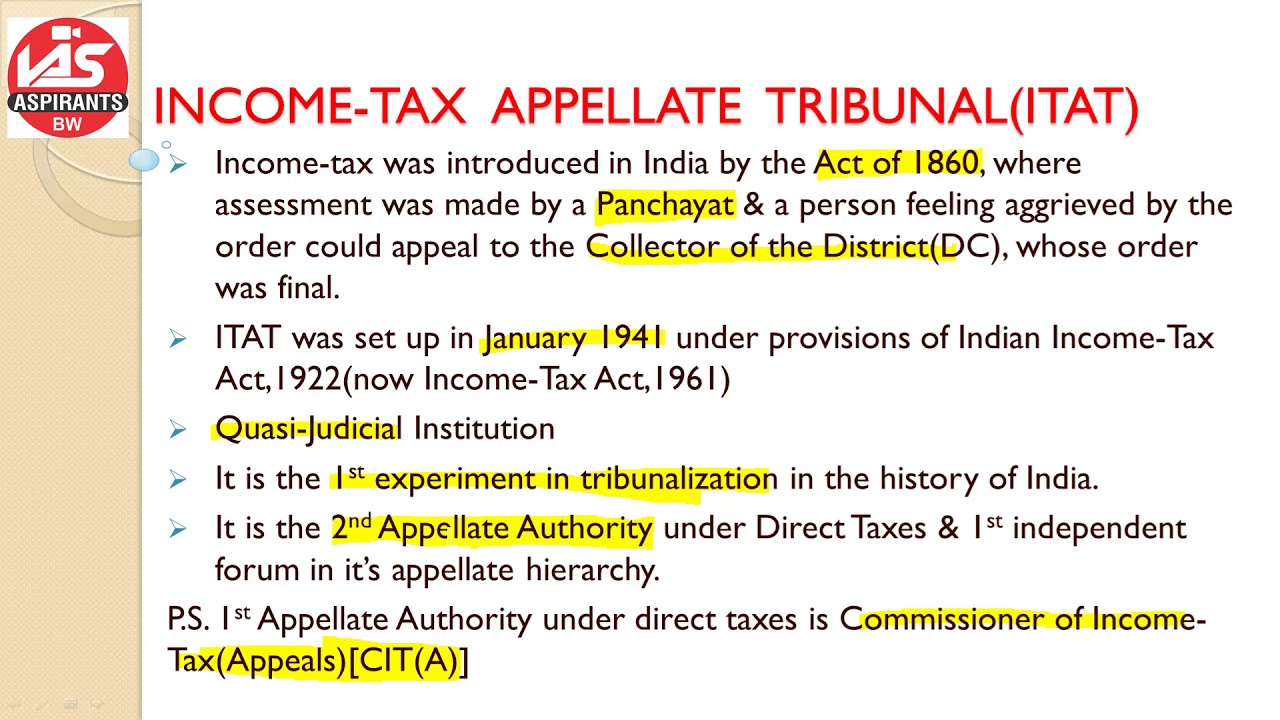 INCOME-TAX APPELLATE TRIBUNAL (ITAT)
