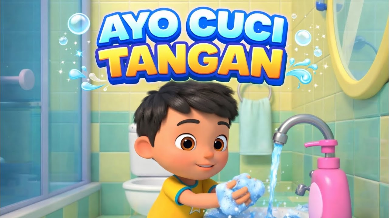 Ayo Cuci Tangan 🧼 | Lagu Anak Ceria & Edukatif | Kebiasaan Sehat Anak
