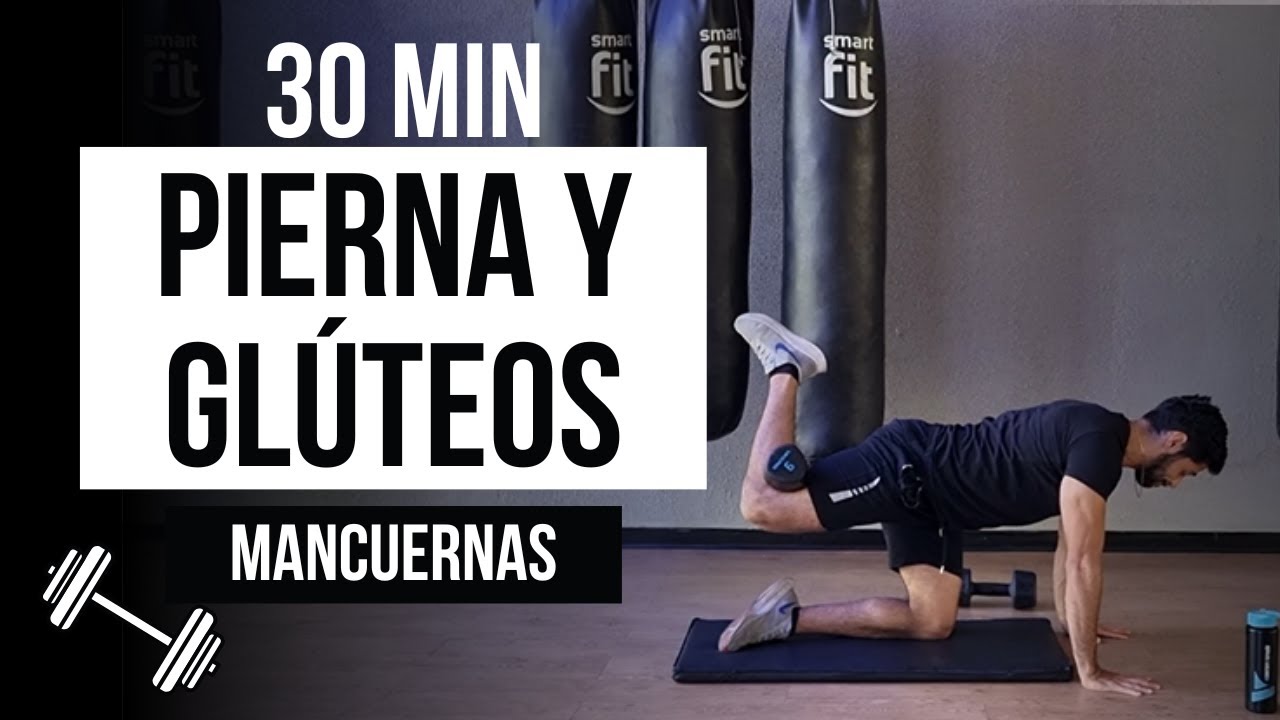 🔥PIERNA Y GLÚTEOS con MANCUERNAS🔥 Rutina con mancuernas para AUMENTAR Gluteos y Piernas en casa