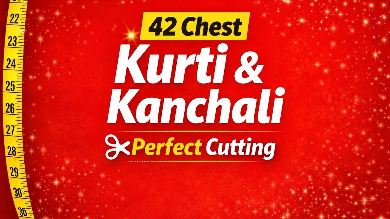42 Chest ki Kurti aur Kanchali ki Perfect Cutting | Rajputi Kurti Kanchali Cutting Step by Step