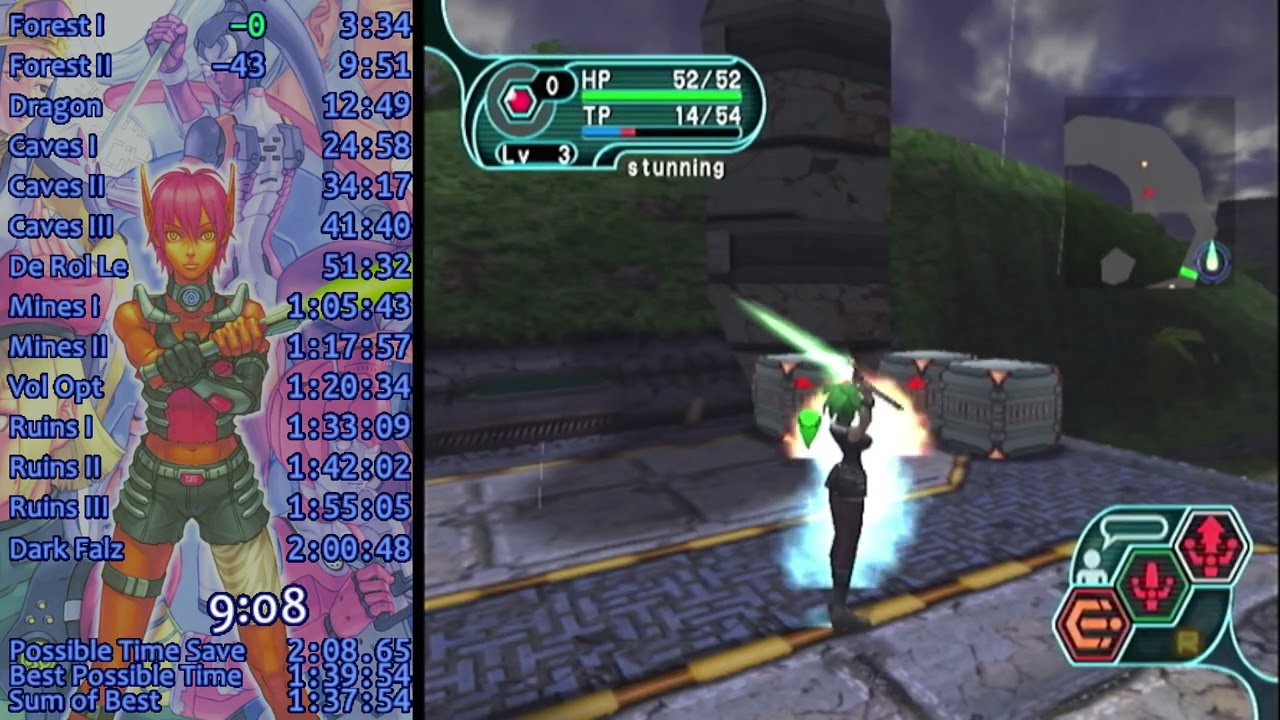 HUnewearl Any% Glitchless in 2:00:39 (Phantasy Star Online Episode I & II)