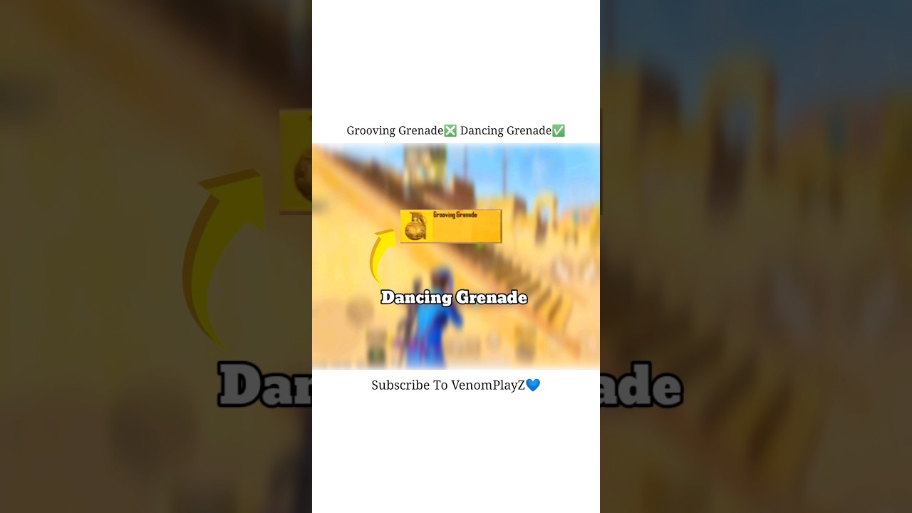 Grooving Grenade❎ Dancing Grenade✅ #bgmi #pubg #shorts #trending #venomplayz #viral