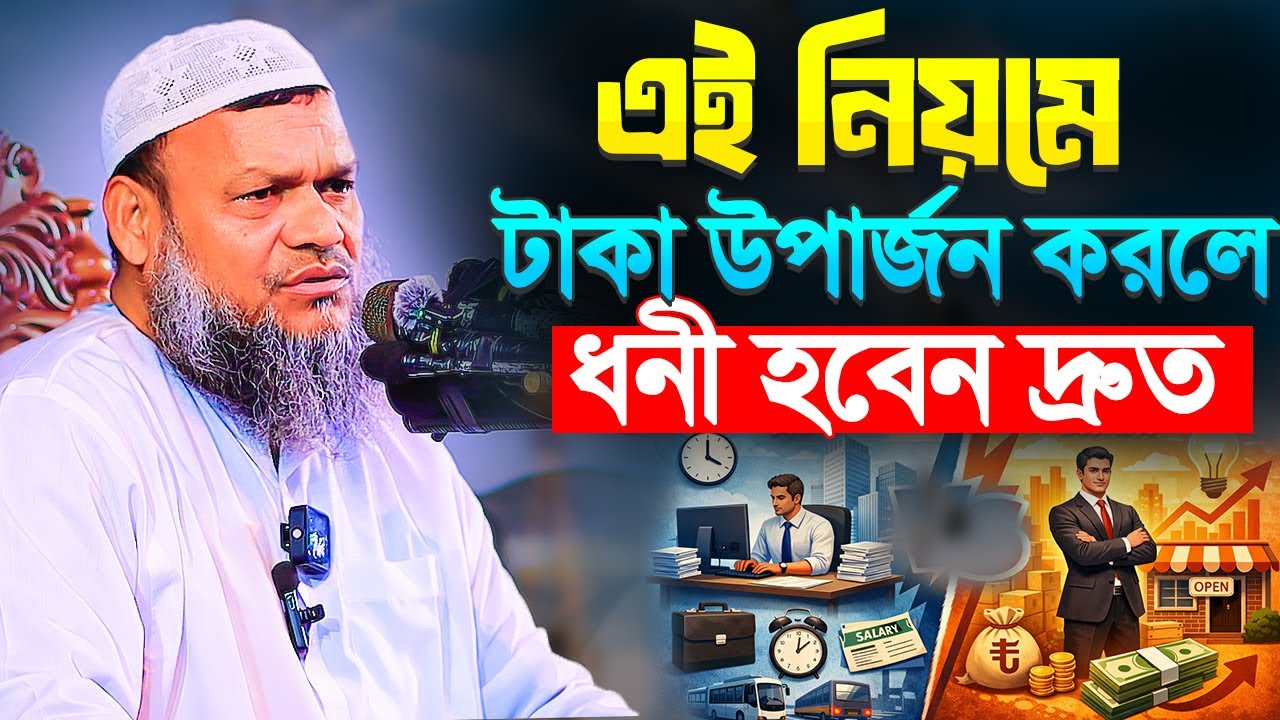 এই নিয়মে টাকা উপার্জন করুন দ্রুত ধনী হবেন । শায়খ আব্দুর রাজ্জাক বিন ইউসুফ । Abdur Razzak Bin Yousuf
