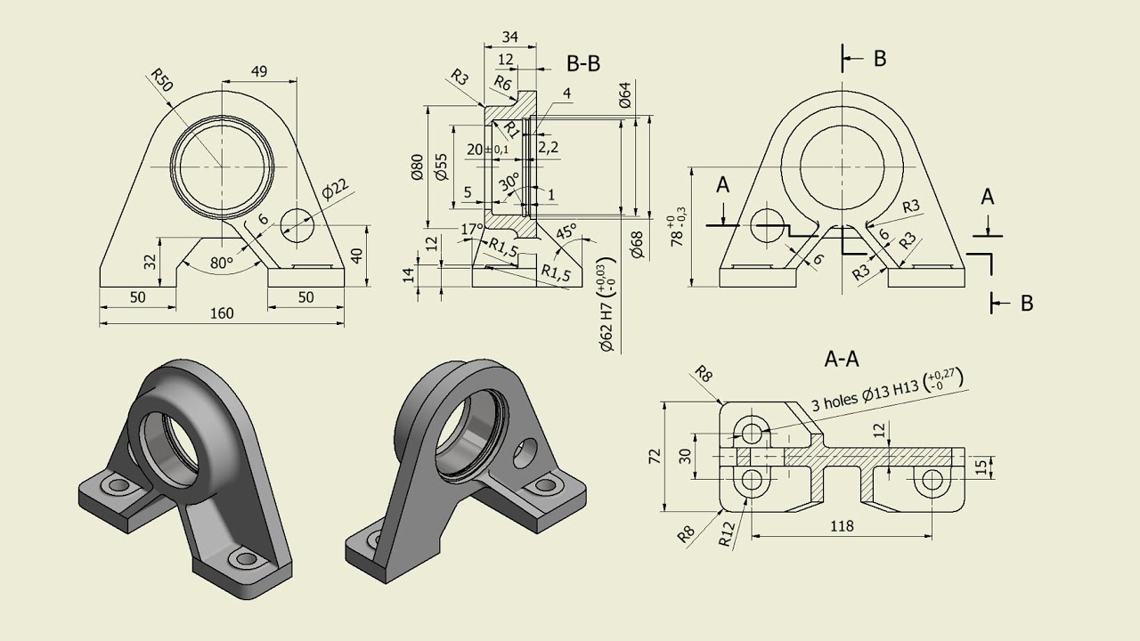 Учебное пособие Inventor - 111 ПОДВИЖНЫЕ ПОДШИПНИКИ (Часть 071)