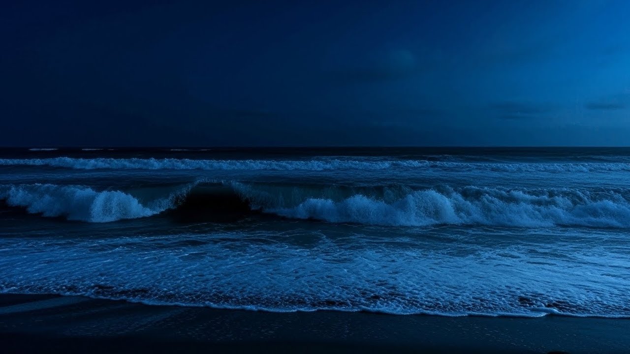 Natural Sleep Aid: Ocean Waves to Beat Insomnia (Dark Screen, No Music)