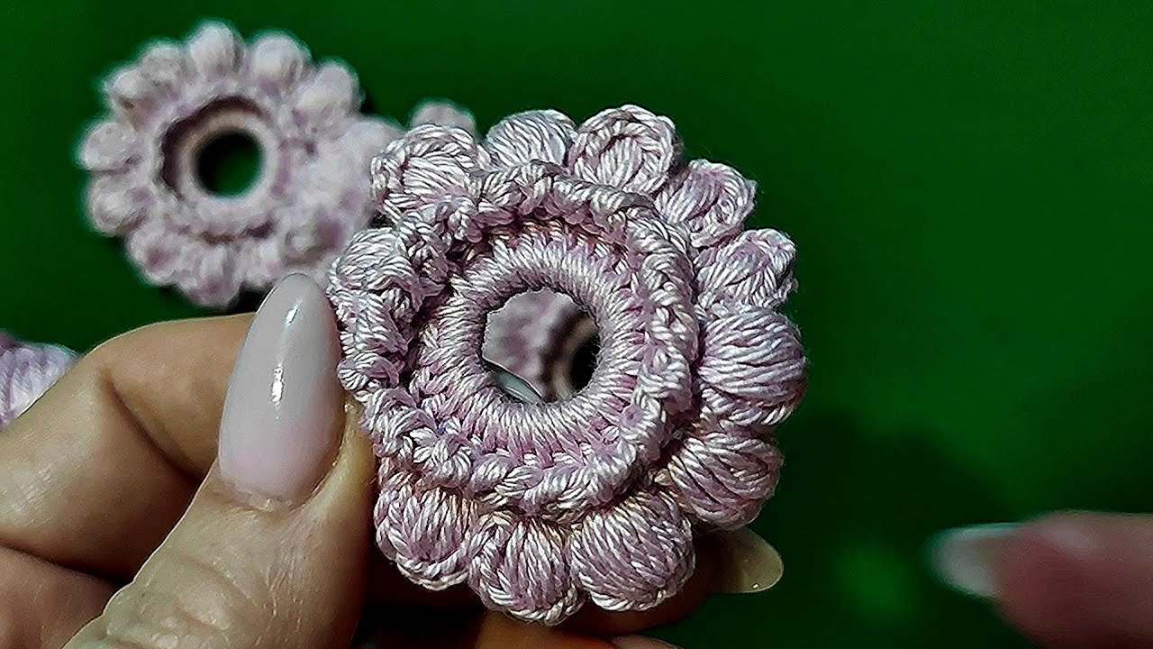 Цветочек крючком в технике ирландского кружева #crochettutorial 
