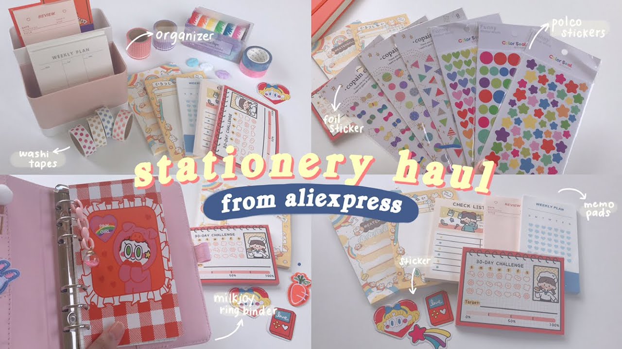aliexpress stationery haul 🍭