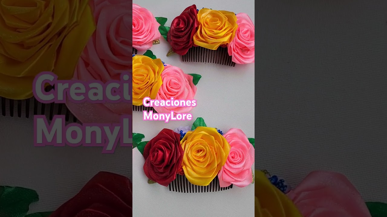 PEINETA DECORADA CON ROSAS ETERNAS 🌹🌹🌹🌹