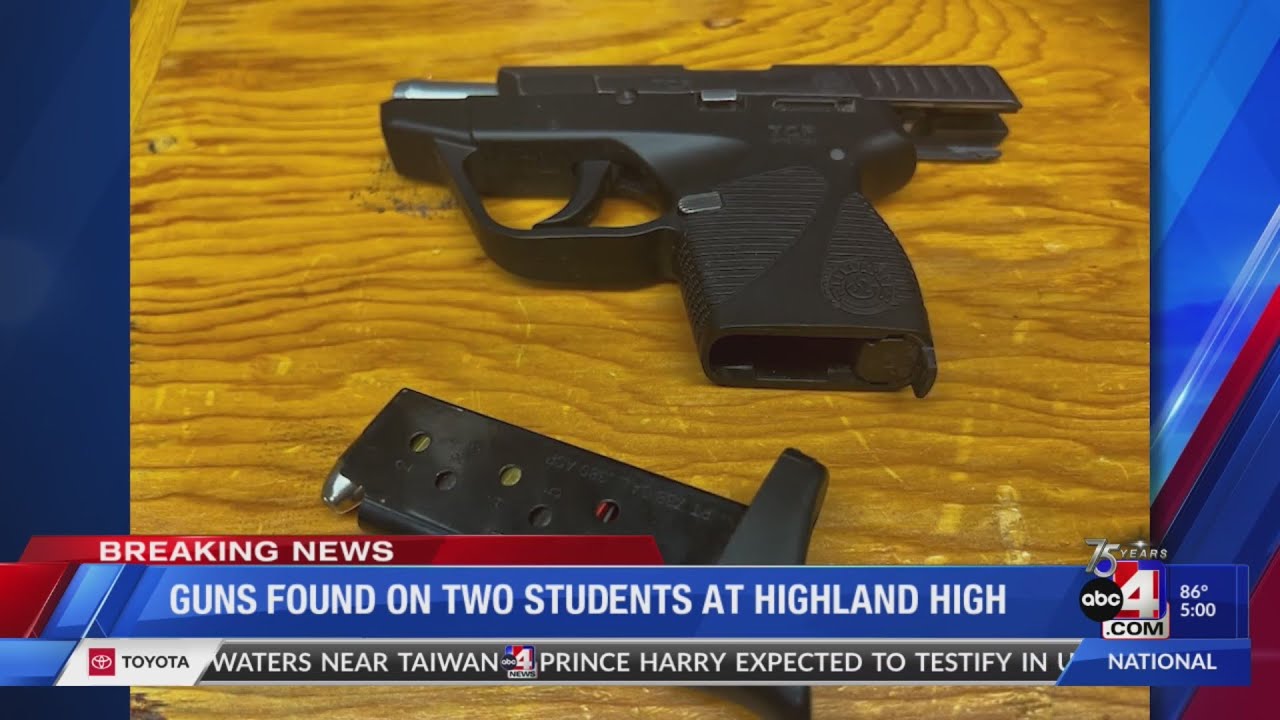 2 loaded guns confiscated from students at Highland High