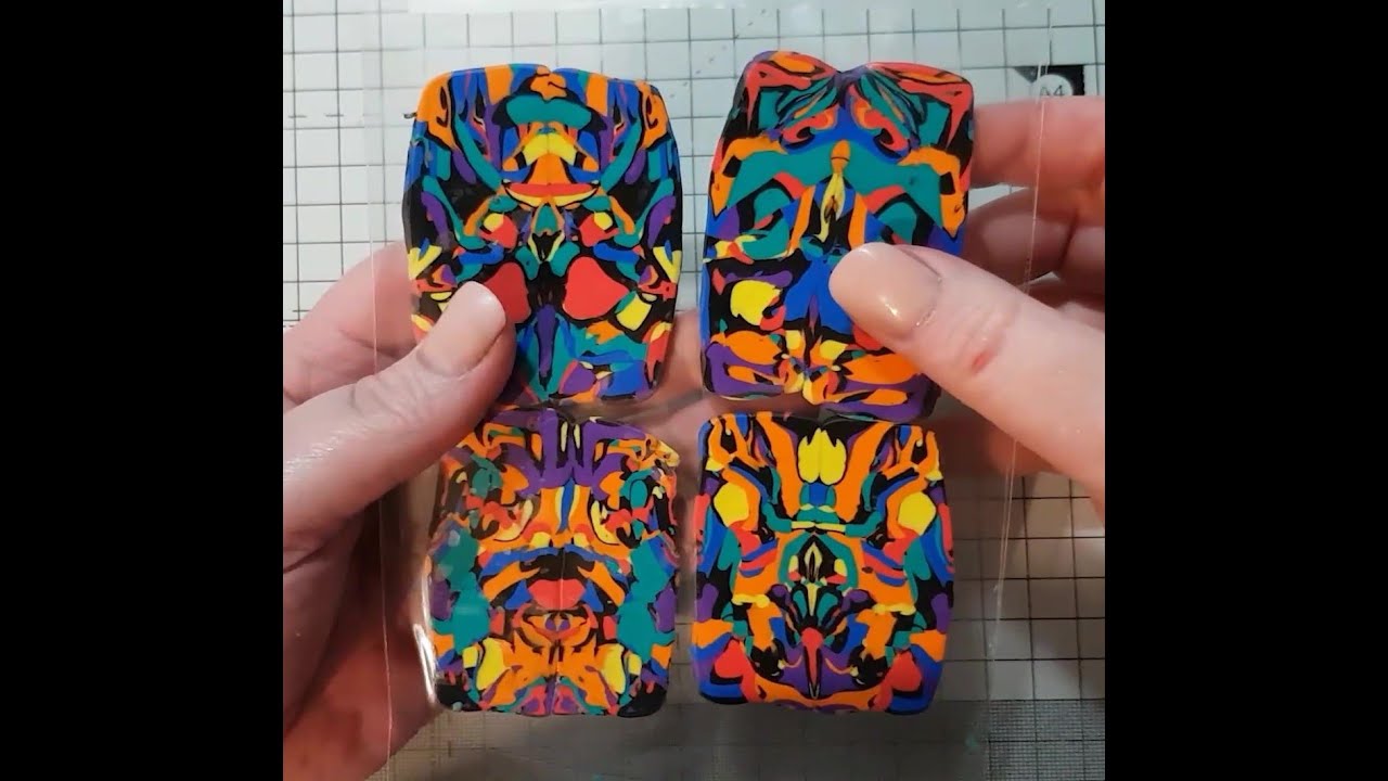See how I use my scrap clay from my Neurographic Art inspired cane.