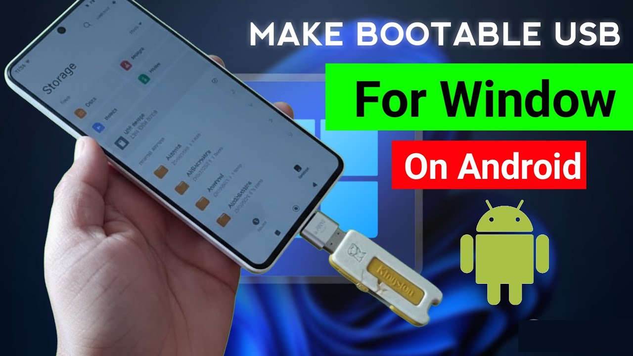 Create Windows 11 Bootable USB Using Android Phone | No PC Required | 2026 Method