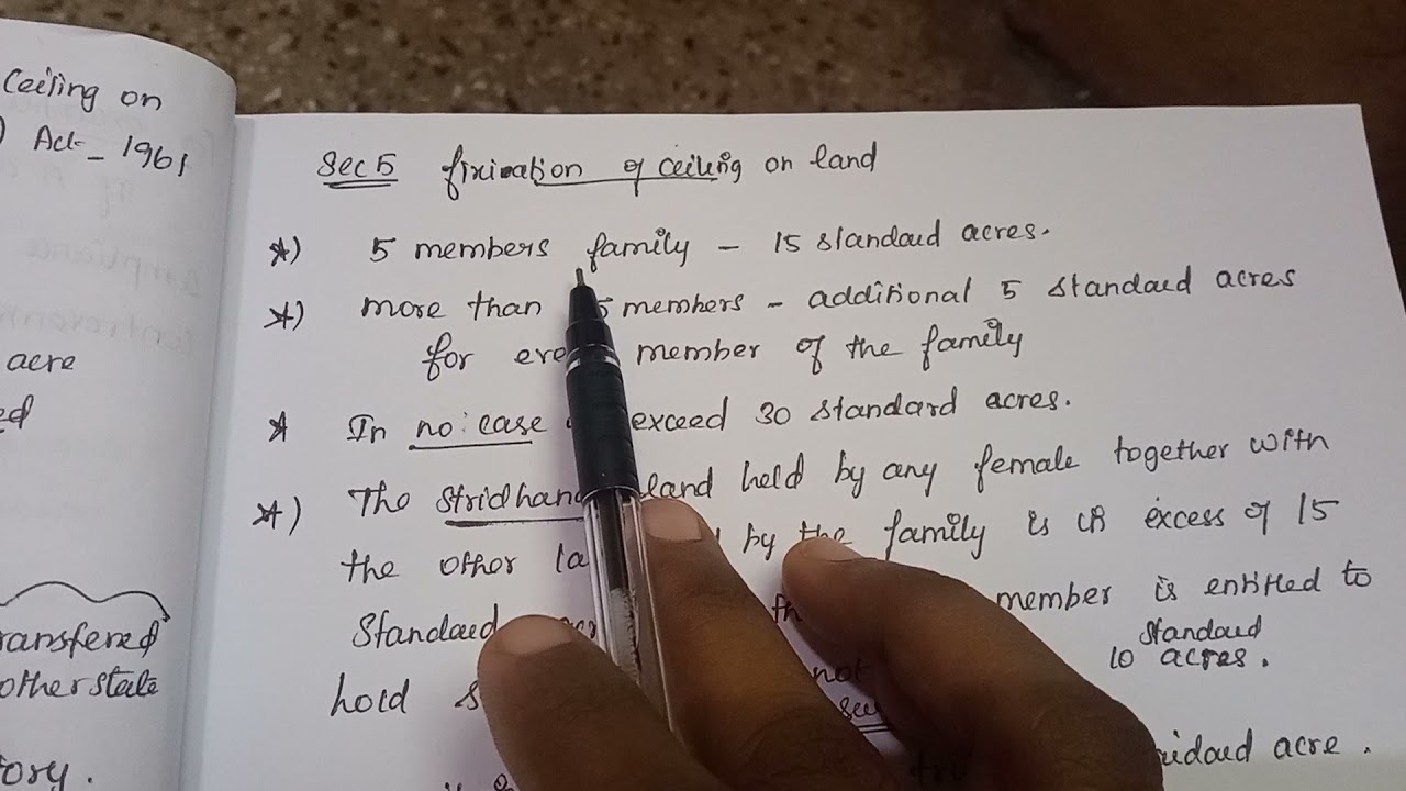 The Tamilnadu Land Reforms Act 1961(part 2)tamil