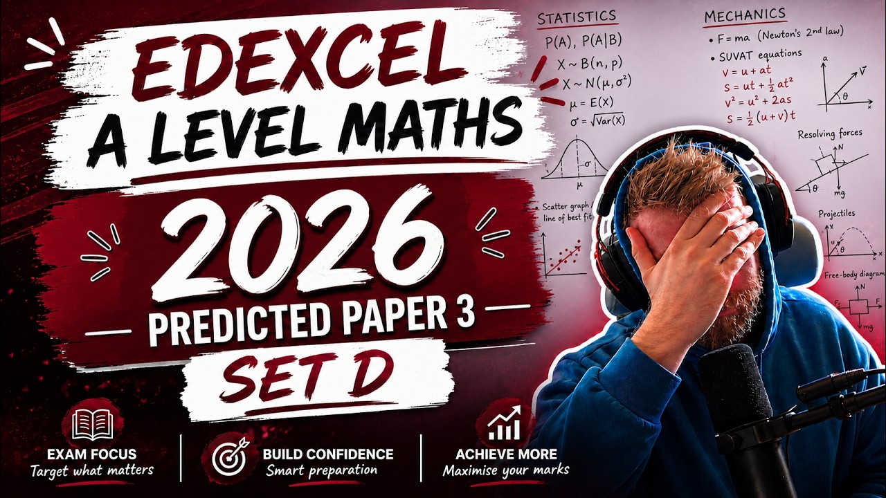 Edexcel A Level Maths | 2026 Predicted Paper 3 (AJMaths Set D - Paper 3)