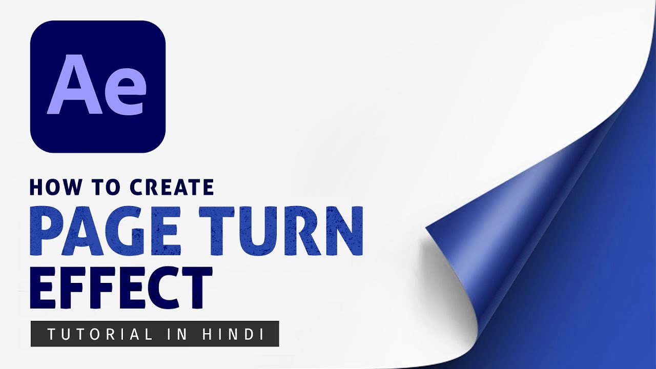 How to Create Page Turn Effect in After Effect | Page Flip Animation @ezeditofficials