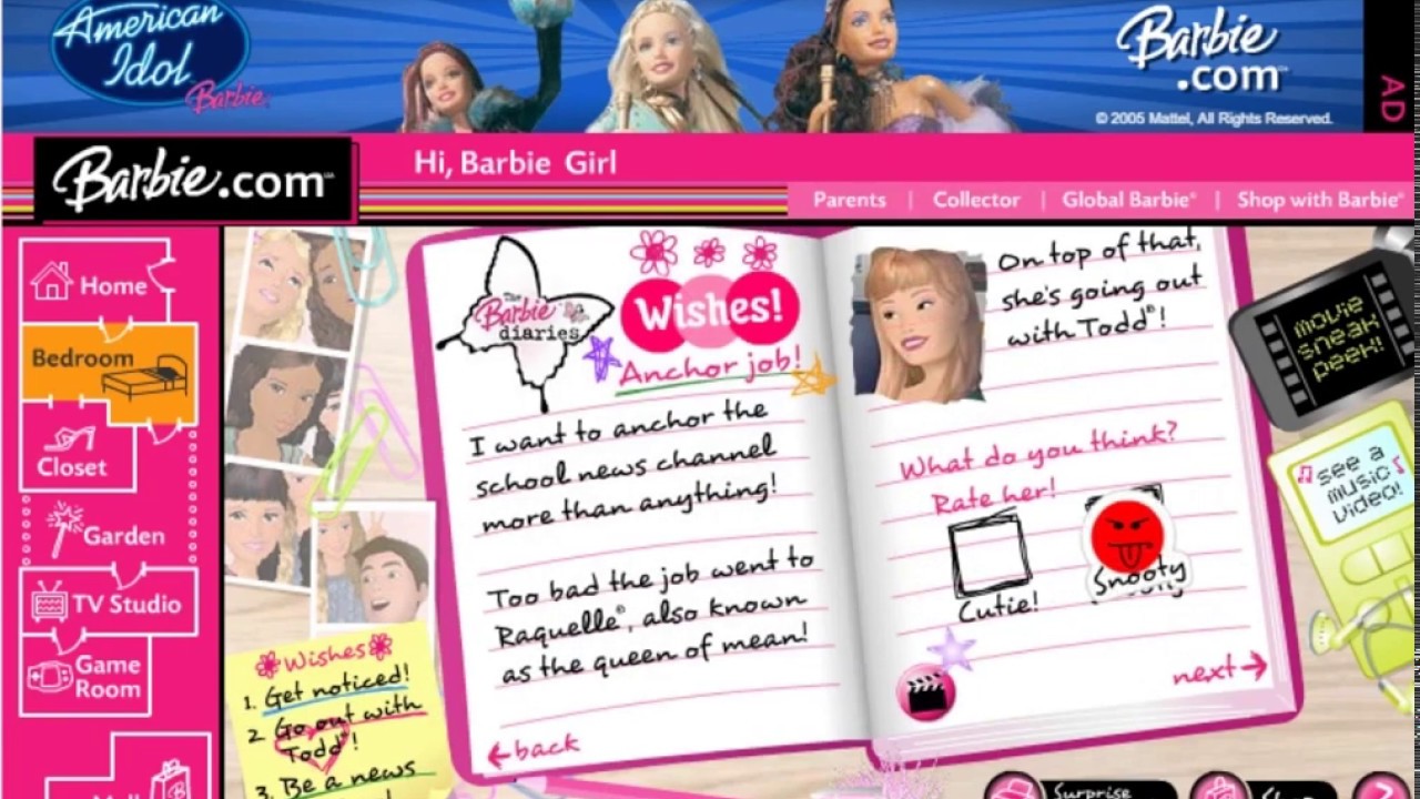 looking though the old barbie websites 3 ( time period: 2006 ) | im a epic gamer