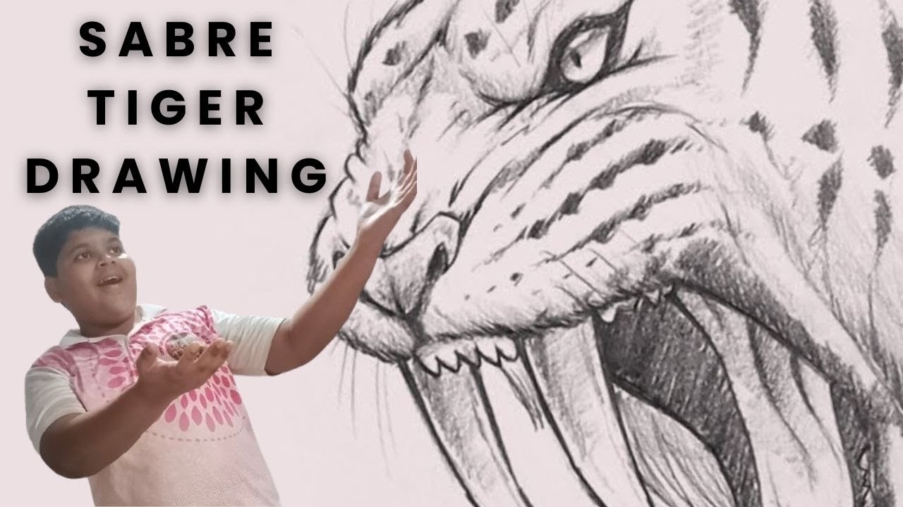 How To Draw a Sabre Tooth Tiger | Sabre Tiger / Sketch Tutorial (Step-by-Step)