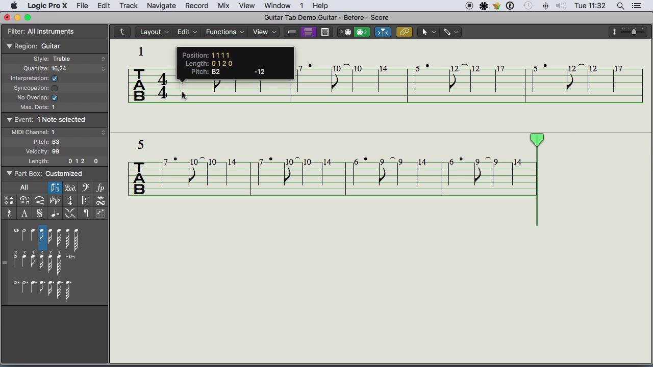 How to Easily Arrange Guitar Tab in Logic Pro X