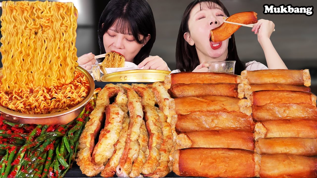 5 кг гигантской говядины, толстого кишечника и пряного рамена Samyang MUKBANGㅣ(ft.Mukgang)