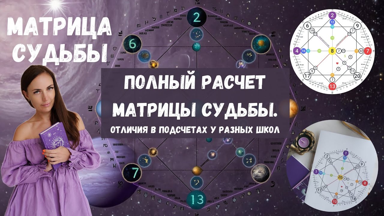 Матрица Судьбы: полный расчет. Отличия в подсчетах у разных школ.