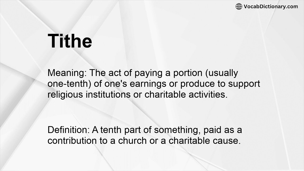 Tithe Meaning
