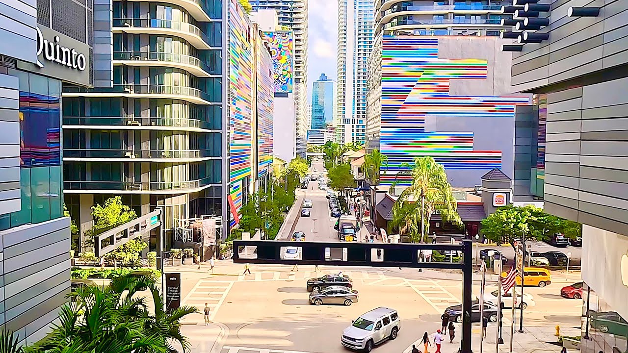 Brickell, Miami 2025 Summer Walking Tour in 4K - Miami, Florida