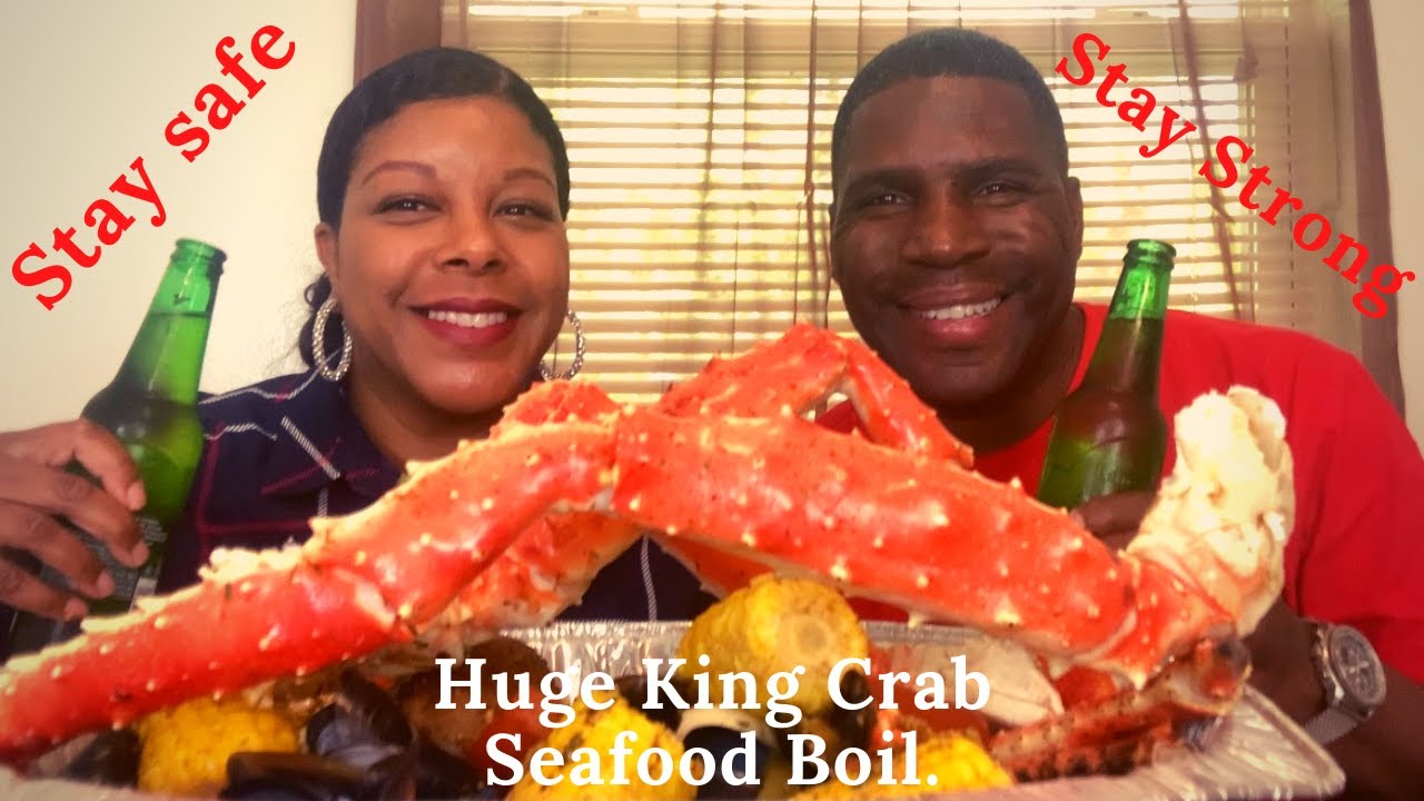 Huge King Crab Seafood Boil