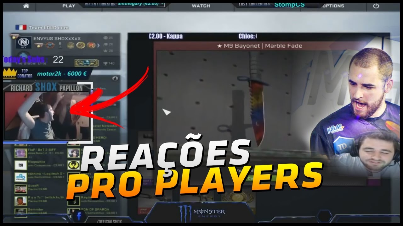 AS 5 MELHORES REAÇÕES DE PRO PLAYERS TIRANDO FACAS NAS CAIXAS DO CS:GO