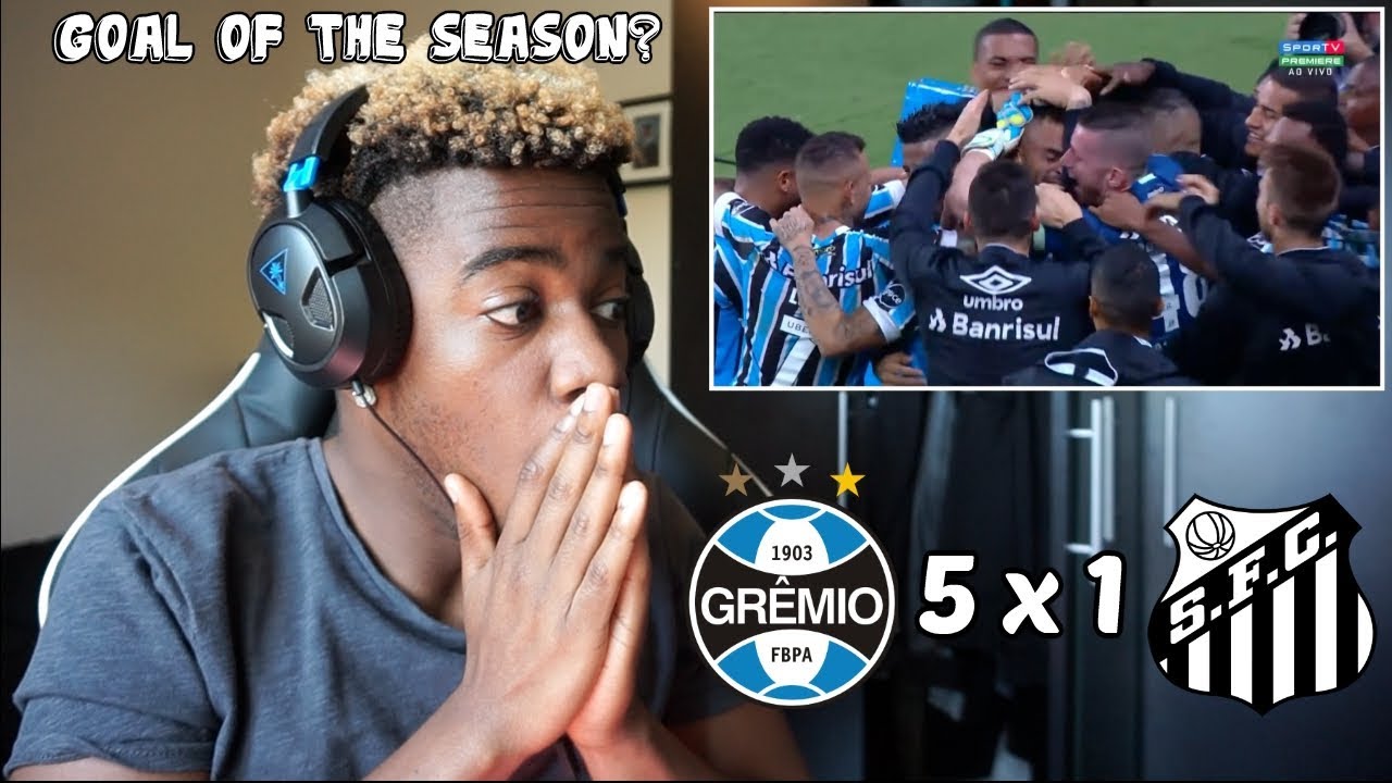 GRÊMIO 5 x 1 SANTOS - Melhores Momentos (HD) Brasileirão 06/05/2018 | Reaction