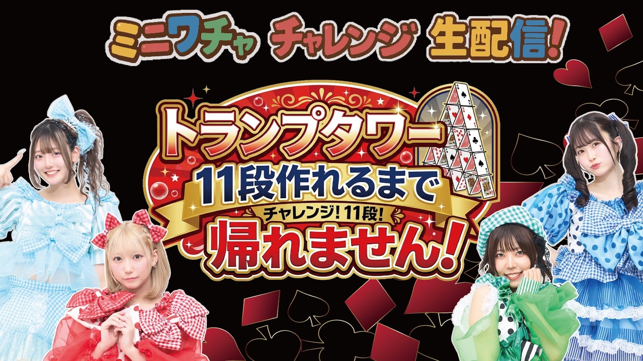 ミニワチャ チャレンジ生配信！【トランプタワー11段】
