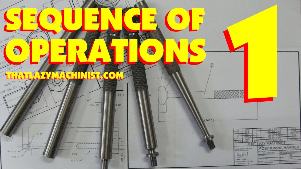 SEQUENCE OF MACHINING OPERATIONS  PART 1, planning the order of operations to increase productivity